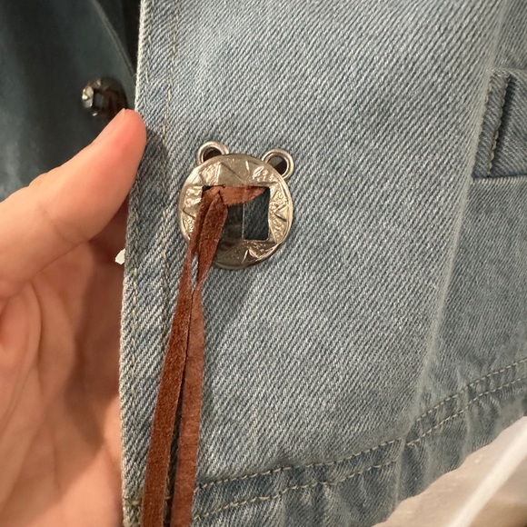 Denim Fringe Jacket - Picture 3 of 5